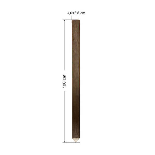 Tesias Group Πάσσαλος για Περίφραξη Κήπου από Ξύλο 4.6x3.6x106εκ. 10τμχ