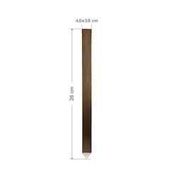 Tesias Group Πάσσαλος για Περίφραξη Κήπου από Ξύλο 4.6x3.6x26εκ. 10τμχ