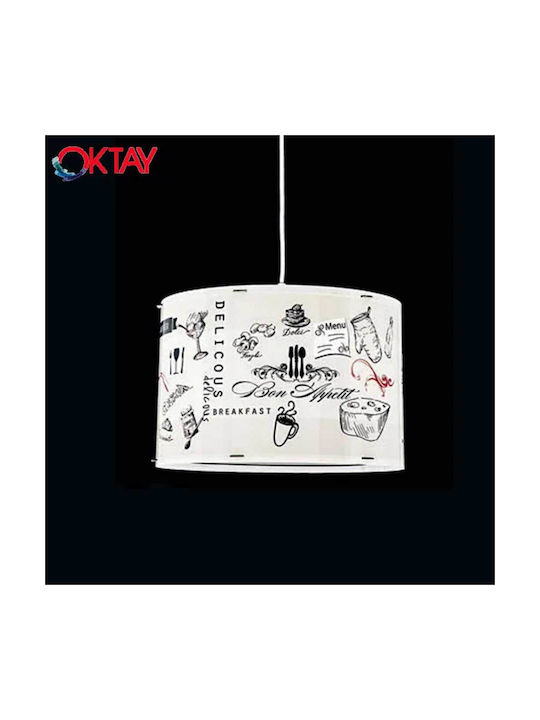 Oktay Κρεμαστό Φωτιστικό Λευκό LED 30x30x20εκ.