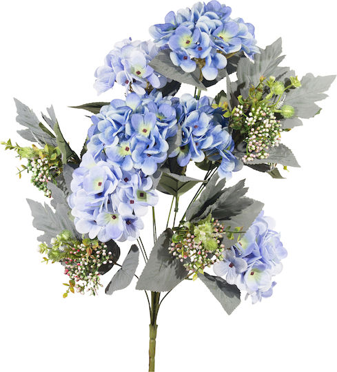 Sucursala Buchet Hortensia Din Material Textil 55cm A36555 Albastru Ciel