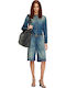 Damen Bermudas Jeans Blau