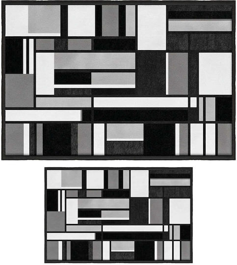 L'Εssentiel Maison Set Bath Mats 290HFT1128 Black White 60x100cm 2 Pieces