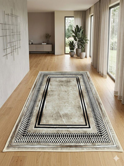 Chios Hellas Χαλί Ορθογώνιο Μεταξένιο Μπεζ 60x135cm