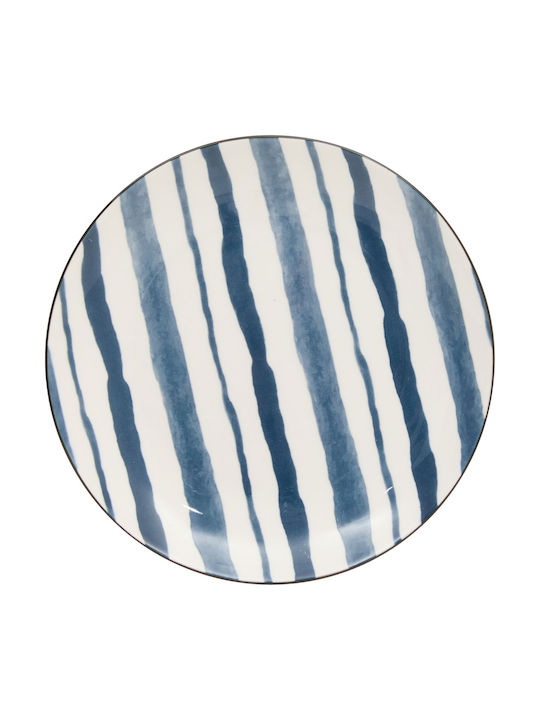 Atmosphera Atmosphera Servierplatte für Wüste aus Blauem Porzellan mit 19cm Durchmesser