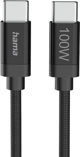 Hama USB Typ-C Kabel Länge 3 M 100W Schwarz 201749