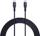 Power Data Cable Usb Type-c M To Usb Type-c M 1.8m 480 Mbps 240w Silicone Black