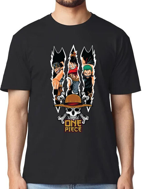 Tricou One Piece Straw Hat Pirates Burst Pop Culture Negru