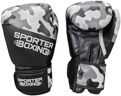 Sporter Boxing Боксови Ръкавици за Състезание Черни Sporter Boxing Боксови Ръкавици за Състезание Черни