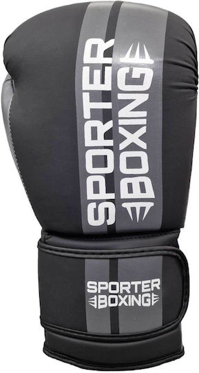 Sporter Boxing Γάντια Πυγμαχίας για Αγώνα Μαύρα