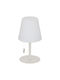 Metal Table Lamp LED with White Shade and Base
