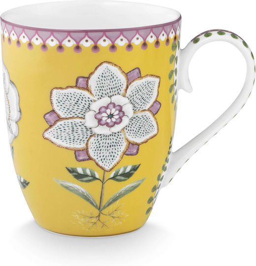 PiP Studio Lily Lotus Ceramic Yellow Mug 365ml