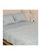 White Fabric Mommie Подредба Чаршафи King Size 260x270см Синьо 4 Бройки
