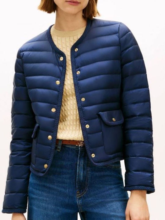 Women's Sleeveless Jacket for Winter Navy Blue