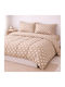 My Home Luxury Double Coverlet Set Beige 230x250cm 3 Pieces