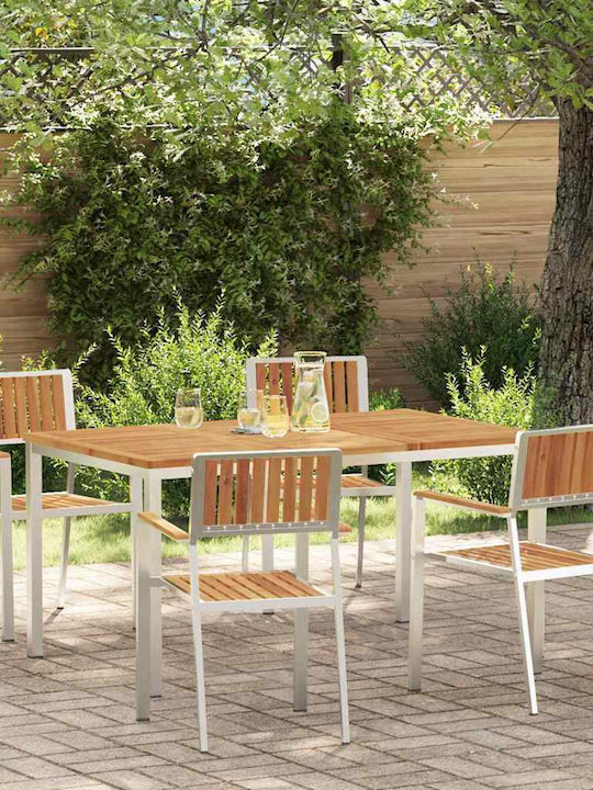 Garden & Outdoor Furniture Sets Dining Room Set 5 Pieces Brown