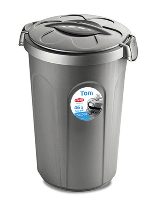 Stefanplast Stefanplast Kunststoff Aufbewahrungsbox mit Deckel Graue 46lt
