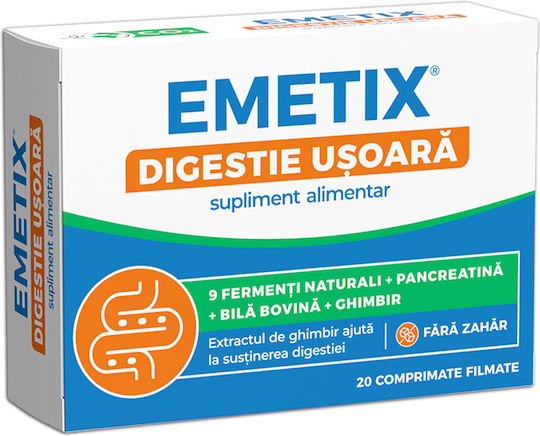Emetix Easy Digestion 250 mg 20 Comprimate