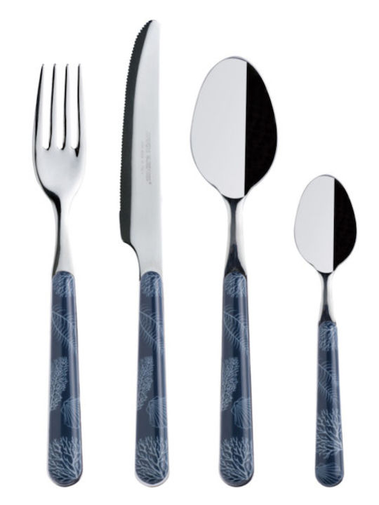 Marine Business Living Cutlery Set Stainless Steel Copper 24 Pieces