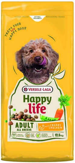 Happy Life 12.5kg Trockenfutter für Erwachsene Hunde Kleine Rassen mit Huhn, Fleisch und Reis