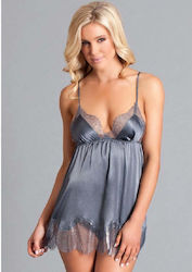 Be Wicked Margerita Sexy Babydoll με Δαντέλα Γκρι