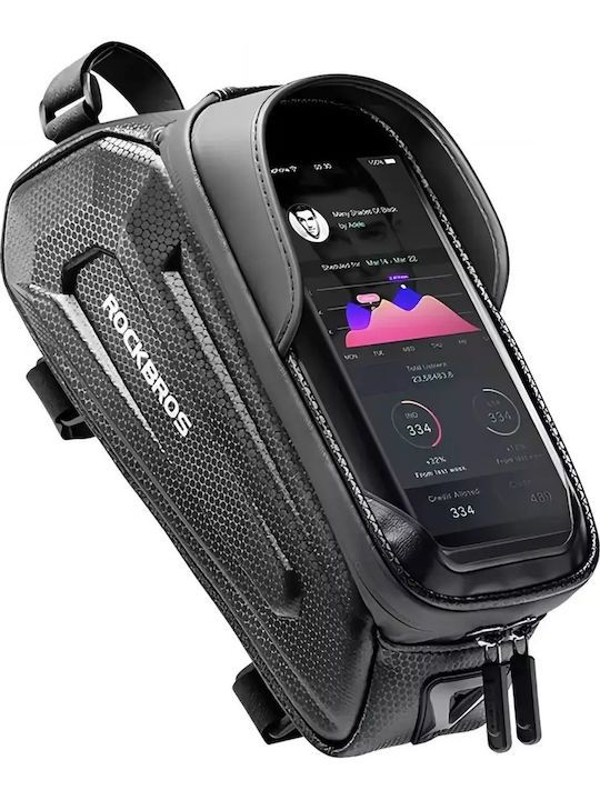 Rockbros B68-1 Frame-mounted Bicycle Bag Phone Pocket 1.7l Black 5907769313097