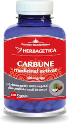 Herbagetica Cărbune Medicinal Activat 120 Capsule Herbagetica Cărbune Medicinal Activat 120 Capsule