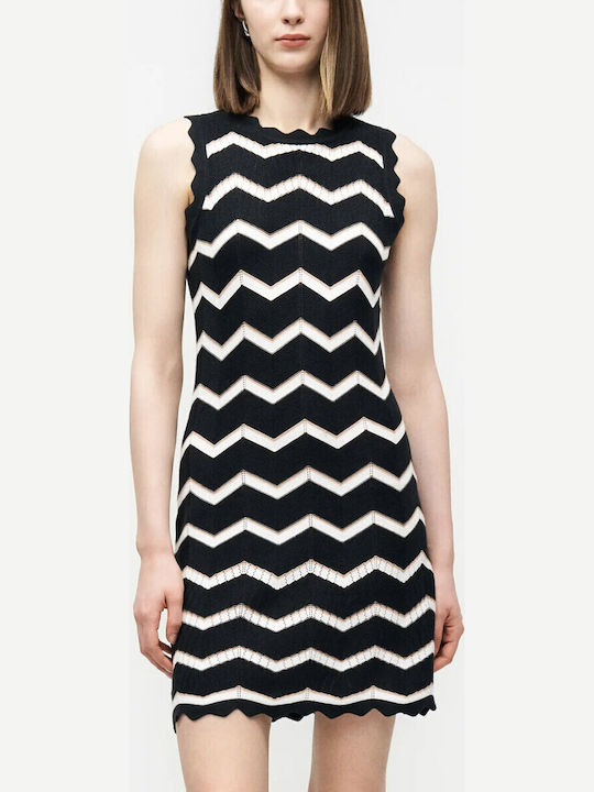 DKNY Gestricktes Damenkleid Ganztägig Schwarze