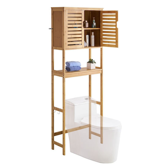 Vevor Bathroom Cabinet 65x27x175cm Brown