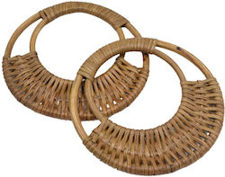Mânere Din Bambus Tricotate 16cm/Set Maro Lemn