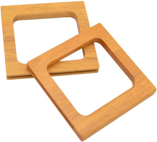Holzgriffe Quadratisch 13cm Paar Natürliche Helle