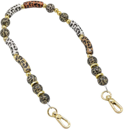 Lanț Acrilic Leopard Cârlige Lungime 52cm Leopard Auriu