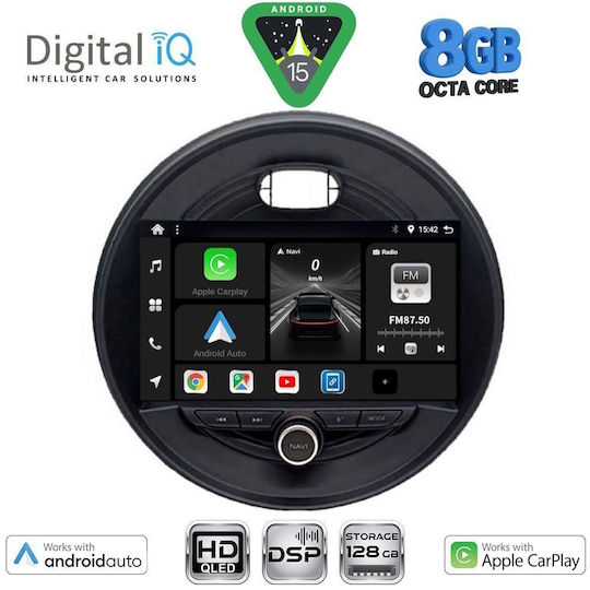 Digital IQ Ηχοσύστημα Αυτοκινήτου για Mini Cooper / Clubman / Roadster / Countryman 2014-2019 (Bluetooth/USB/WiFi/GPS/Apple-Carplay/Android-Auto) με Οθόνη Αφής 9"