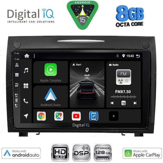 Digital IQ Car Audio System for Mercedes-Benz SLK 2004-2010 Bluetooth USB WiFi GPS Apple CarPlay Android Auto with 9" Touch Screen