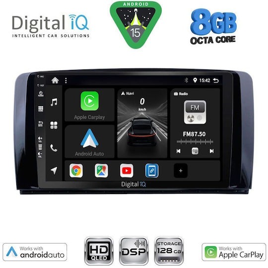 Digital IQ Car Audio System for Mercedes-Benz R-Class 2006-2015 Bluetooth USB WiFi GPS Apple CarPlay Android Auto with 9" Touch Screen