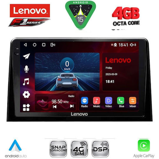 Lenovo Car Audio System for Peugeot Partner Opel Combo Fiat Doblo Toyota Proace Citroen Berlingo 2018+ (Bluetooth/USB/WiFi/GPS/Apple CarPlay/Android Auto) with 10" Touch Screen