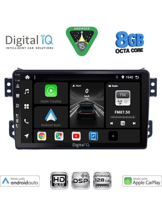 Digital IQ Car Audio System for Opel Agila Suzuki Splash 2008-2018 Bluetooth USB WiFi GPS Apple CarPlay Android Auto with 9" Touch Screen