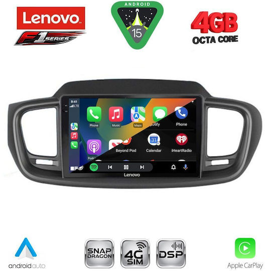 Lenovo Car Audio System for Kia Sorento 2014-2020 Bluetooth USB WiFi GPS Apple CarPlay Android Auto with 10" Touch Screen