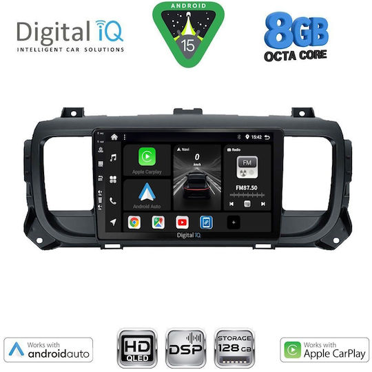 Digital IQ Car Audio System for Toyota Proace 2017+ with Touch Screen 9" Bluetooth USB Wi-Fi GPS Apple CarPlay Android Auto