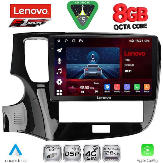 Lenovo Car Audio System for Mitsubishi Outlander 2020-2022 Bluetooth USB WiFi GPS Apple CarPlay Android Auto with 10" Touch Screen
