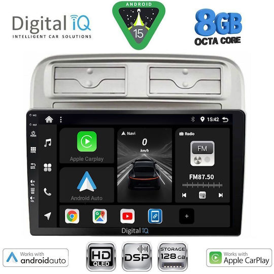 Digital IQ Ηχοσύστημα Αυτοκινήτου για Fiat Grande Punto 2005-2012 (Bluetooth/USB/WiFi/GPS/Apple-Carplay/Android-Auto) με Οθόνη Αφής 9"