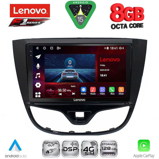 Lenovo Ηχοσύστημα Αυτοκινήτου για Opel Karl 2014-2019 (Bluetooth/USB/WiFi/GPS/Apple-Carplay/Android-Auto) με Οθόνη Αφής 10"