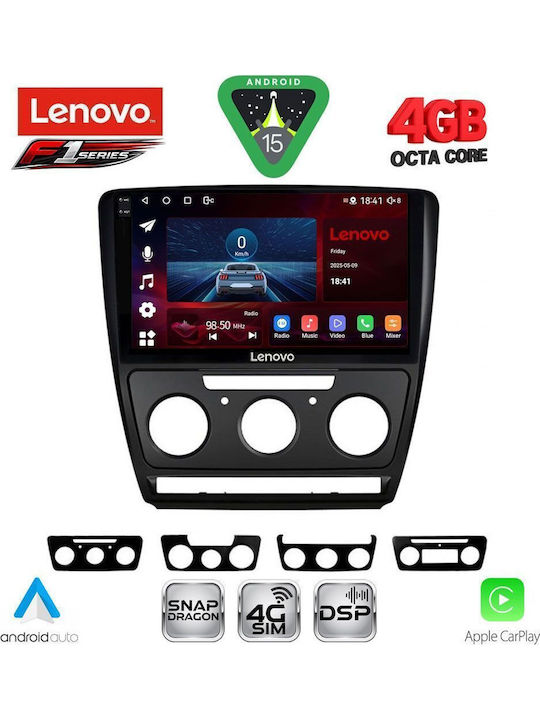 Lenovo Car Audio System for Skoda Octavia 2005-2012 with Clima Bluetooth USB WiFi GPS Apple CarPlay Android Auto with 10" Touch Screen