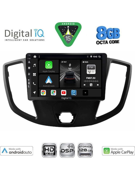Digital IQ Car Audio System for Ford Transit 2014-2020 Bluetooth USB WiFi GPS Apple CarPlay Android Auto with 9" Touch Screen