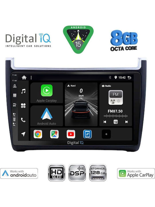 Digital IQ Car Audio System for Volkswagen Polo 2014-2017 Bluetooth USB WiFi GPS Apple CarPlay Android Auto with 9" Touch Screen