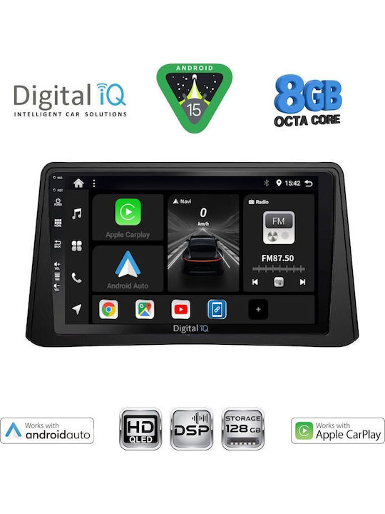 Digital IQ Car Audio System for Opel Mokka 2012-2015 (Bluetooth/USB/WiFi/GPS/Apple CarPlay/Android Auto) with 9" Touch Screen
