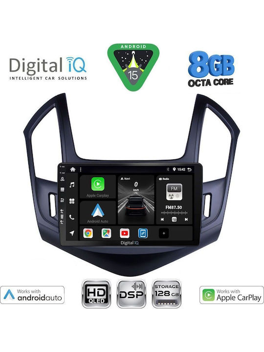 Digital IQ Car Audio System for Chevrolet Cruze 2013-2015 Bluetooth USB WiFi GPS Apple CarPlay Android Auto with 9" Touch Screen