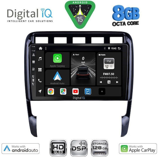 Digital IQ Ηχοσύστημα Αυτοκινήτου για Porsche Cayenne 2002-2011 (Bluetooth/USB/WiFi/GPS/Apple-Carplay/Android-Auto) με Οθόνη Αφής 9"