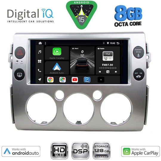 Digital IQ Car Audio System for Toyota FJ 2007-2013 (Bluetooth/USB/WiFi/GPS/Apple CarPlay/Android Auto) with 9" Touch Screen