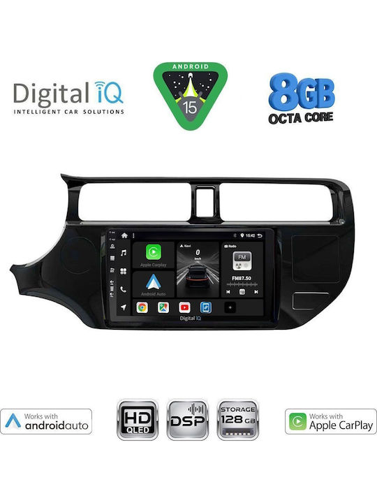 Digital IQ Car Audio System for Kia Rio 2012-2015 Bluetooth USB WiFi GPS Apple CarPlay Android Auto with 9" Touch Screen