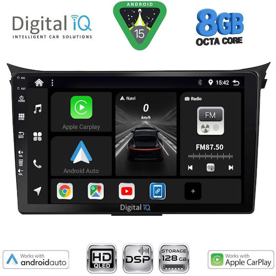 Digital IQ Car Audio System for Hyundai i30 2012-2017 Bluetooth USB WiFi GPS Apple CarPlay Android Auto with 9" Touch Screen